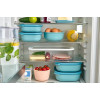 Mepal Cirqula Rectangular Σετ με 3 BPA Free Δοχεία Αποθήκευσης Φαγητού - 750 ml - 1500 ml - 3000 ml - Nordic Blue