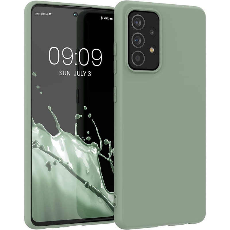 KW Samsung Galaxy A52 / A52 5G / A52s 5G Θήκη Σιλικόνης TPU - Grey Green - 54346.172