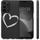 KW Samsung Galaxy A23 5G Θήκη Σιλικόνης Design Brushed Heart - Black / White - 58242.03