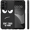 KW Samsung Galaxy A23 5G Θήκη Σιλικόνης Design Don't Touch My Phone - Black / White - 58242.01