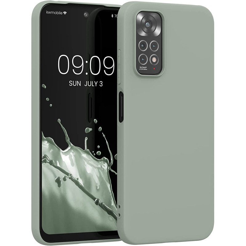KW Xiaomi Redmi Note 11 / Redmi Note 11S Θήκη Σιλικόνης TPU - Grey Green - 57368.172