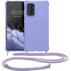KW Samsung Galaxy A52 / A52 5G / A52s 5G Θήκη Σιλικόνης TPU με Λουράκι - Lavender - 58558.108
