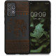 KW Samsung Galaxy A52 / A52 5G / A52s 5G Θήκη από Φυσικό Ξύλο - Design Wooden Elephant with Pattern - Light Brown / Black - 54354.10
