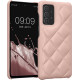 KW Samsung Galaxy A52 / A52 5G / A52s 5G Θήκη με Επένδυση Συνθετικού Δέρματος - Quilted Pattern - Dusky Pink - 59481.10