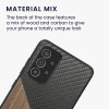 KW Samsung Galaxy A52 / A52 5G / A52s 5G Θήκη από Φυσικό Ξύλο και Carbon - Dark Brown / Black - 58667.01