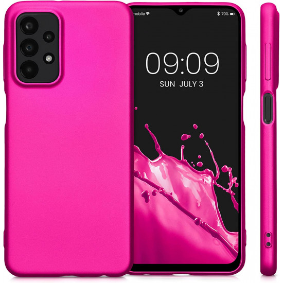 KW Samsung Galaxy A23 5G Θήκη Σιλικόνης TPU - Metallic Pink - 57955.65