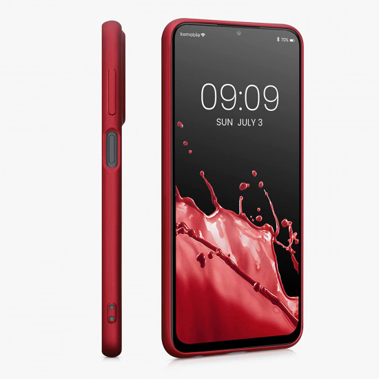 KW Samsung Galaxy A23 5G Θήκη Σιλικόνης TPU - Metallic Dark Red - 57955.36