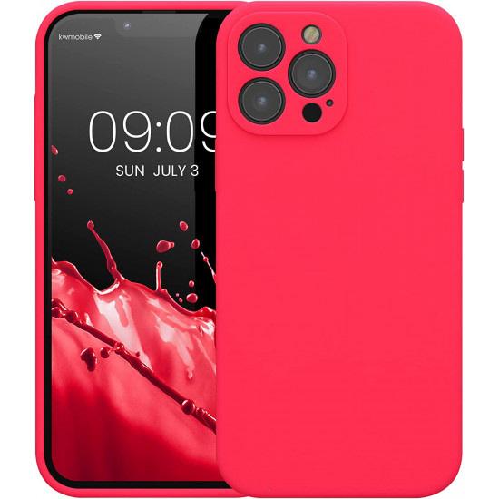 KW iPhone 13 Pro Max Θήκη Σιλικόνης Rubberized TPU - Neon Pink - 59361.77