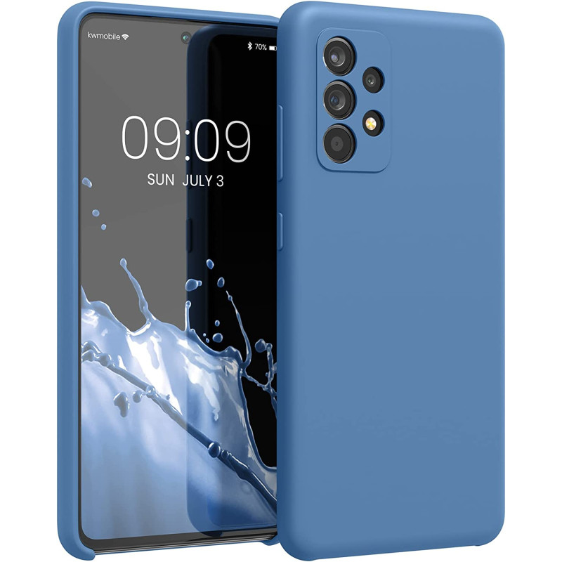KW Samsung Galaxy A52 / A52 5G / A52s 5G Θήκη Σιλικόνης Rubber TPU - Denim Blue - 54347.112