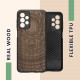 KW Samsung Galaxy A23 5G Θήκη από Φυσικό Ξύλο - Design Indian Sun - Dark Brown - 58314.03