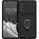 KW Samsung Galaxy A52 / A52 5G / A52s 5G Θήκη Σιλικόνης με Κάλυμμα για την Κάμερα και Δαχτυλίδι Συγκράτησης - Black - 58568.01
