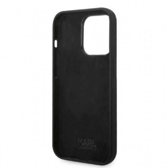 Karl Lagerfeld iPhone 14 Pro Silicone RSG Θήκη Σιλικόνης - Black - KLHCP14LSRSGRCK