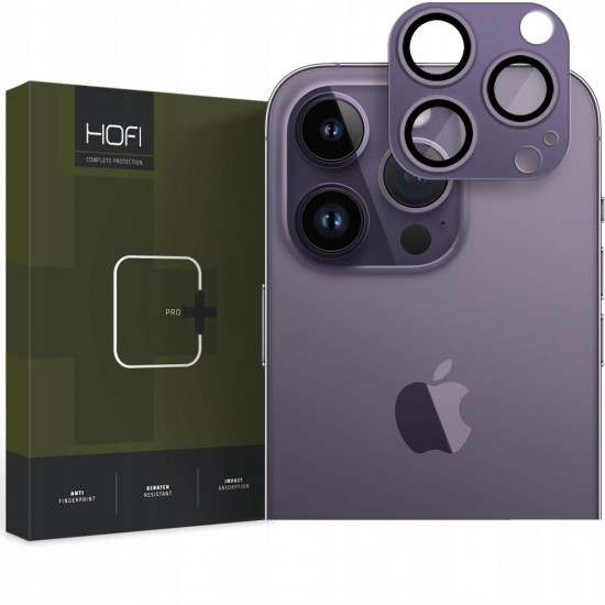 Hofi iPhone 14 Pro / iPhone 14 Pro Max Aparatu Fullcam Pro+ Μεταλλικό Προστατευτικό με Γυαλί για την Κάμερα - Deep Purple