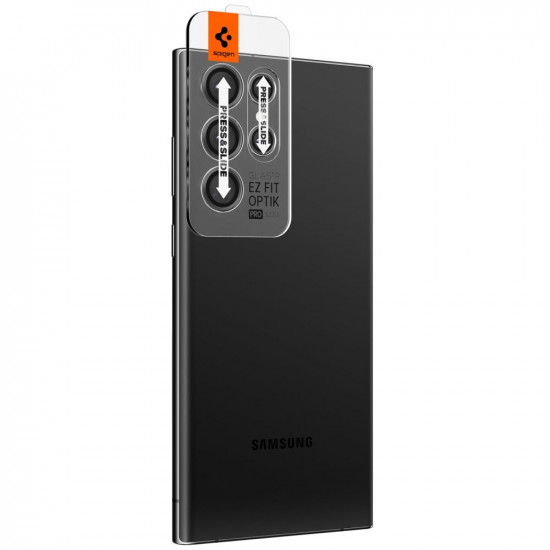 Spigen Samsung Galaxy S22 Ultra Optik.TR EZ Fit Αντιχαρακτικό Γυαλί για την Κάμερα - 2 Τεμάχια - Black