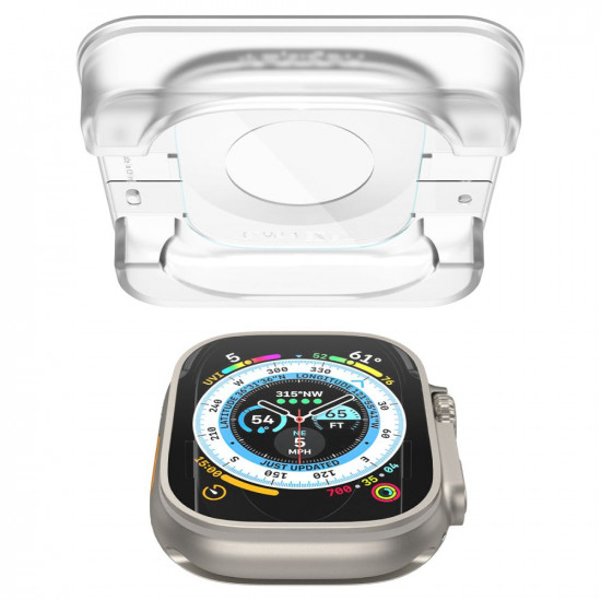 Spigen Προστασία Οθόνης Apple Watch Ultra / Ultra 2 - 49mm - Glas.TR EZ Fit Αντιχαρακτικό Γυαλί Οθόνης - 2 Τεμάχια - Διάφανα