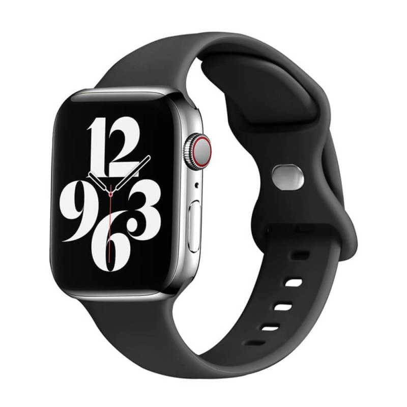 Techsuit W031 Λουράκι Apple Watch 2 / 3 / 4 / 5 / 6 / 7 / 8 / 9 / 10 / SE - 38 / 40 / 41 / 42 mm Watchband Λαστιχένιο - Black