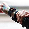 Techsuit W031 Λουράκι Apple Watch 2 / 3 / 4 / 5 / 6 / 7 / 8 / 9 / 10 / SE - 38 / 40 / 41 / 42 mm Watchband Λαστιχένιο - Black
