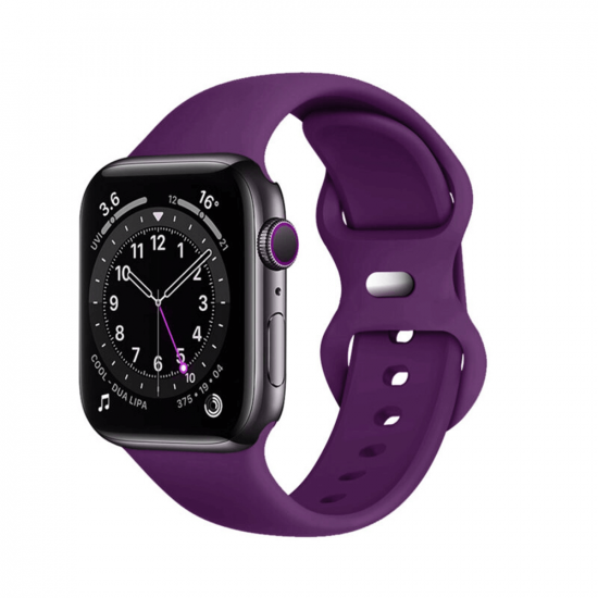 Techsuit W031 Λουράκι Apple Watch 2 / 3 / 4 / 5 / 6 / 7 / 8 / 9 / SE - 38 / 40 / 41 mm Watchband Λαστιχένιο - Dark Purple