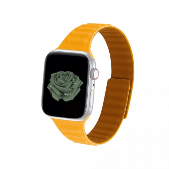 Techsuit Λουράκι Apple Watch 2 / 3 / 4 / 5 / 6 / 7 / 8 / 9 / SE - 38 / 40 / 41 mm Watchband W035 Σιλικόνης - Orange