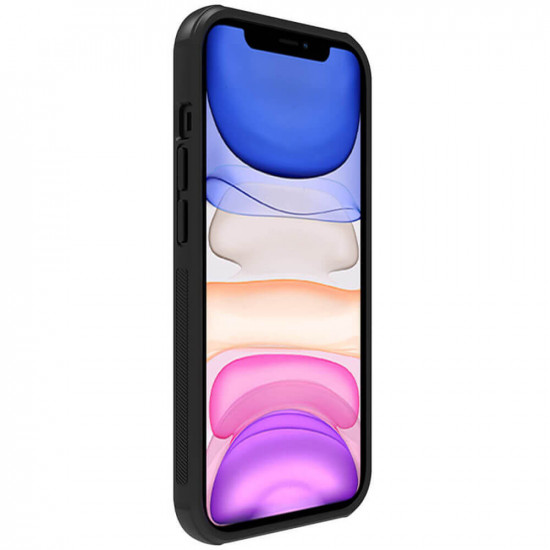 Nillkin iPhone 14 Pro Max Super Frosted Shield Pro Σκληρή Θήκη με Πλαίσιο Σιλικόνης - Black