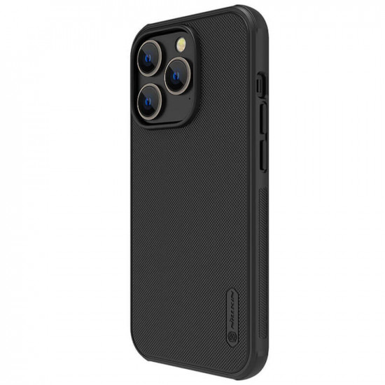 Nillkin iPhone 14 Pro Max Super Frosted Shield Pro Σκληρή Θήκη με Πλαίσιο Σιλικόνης - Black