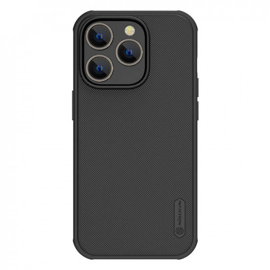 Nillkin iPhone 14 Pro Super Frosted Shield Pro Σκληρή Θήκη με Πλαίσιο Σιλικόνης - Black