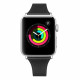 Techsuit Λουράκι Apple Watch 2 / 3 / 4 / 5 / 6 / 7 / 8 / 9 / SE / ULTRA / ULTRA 2 - 42 / 44 / 45 / 49 mm Watchband W033 από Συνθετικό Δε΄ρμα - 35 x 14 x 180mm - Black
