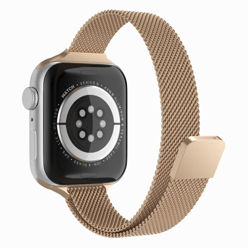 Techsuit Λουράκι Apple Watch 4 / 5 / 6 / 7 / 8 / 9 / 10 / SE / ULTRA 1 / ULTRA 2 - 44 / 45 / 46 / 49 mm Watchband W034 από Ανοξείδωτο Ατσάλι - Gold