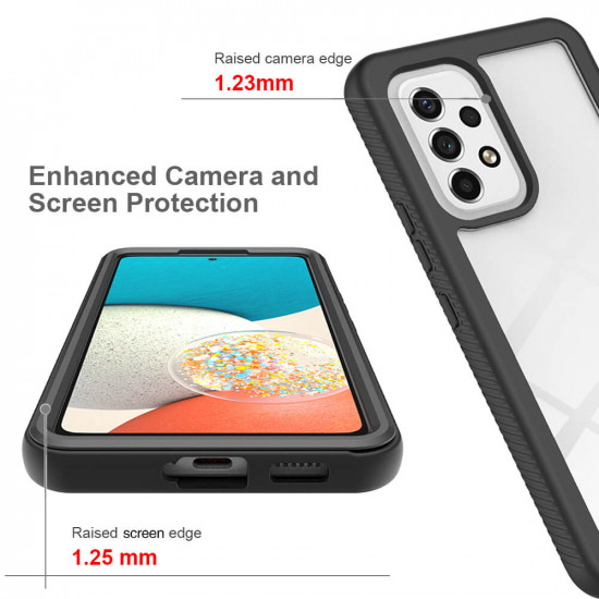 Techsuit Samsung Galaxy A33 5G Defense 360 Pro Θήκη 360 Full Body με Προστασία Οθόνης - Black / Διάφανη