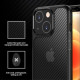 Techsuit iPhone 14 Carbon Fuse Σκληρή Θήκη με Πλαίσιο Σιλικόνης - Black
