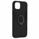 Techsuit iPhone 14 Plus Silicone Shield Σκληρή Θήκη με Δαχτυλίδι Συγκράτησης - Black