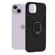 Techsuit iPhone 14 Plus Silicone Shield Σκληρή Θήκη με Δαχτυλίδι Συγκράτησης - Black