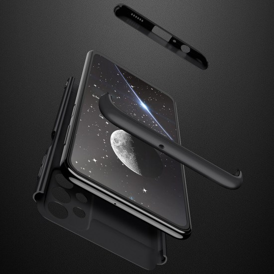 GKK Samsung Galaxy A13 4G Θήκη 360 Full Body με Προστασία Οθόνης - Black