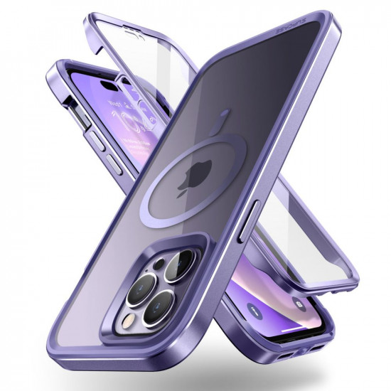 Supcase iPhone 14 Pro Max UB Edge Mag MagSafe Σκληρή Θήκη με Προστασία Οθόνης - Deep Purple