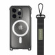 SwitchEasy Odyssey+ M iPhone 14 Pro Rugged Utility Σκληρή Θήκη με Λουράκι και MagSafe - Leather Black / Classic Black