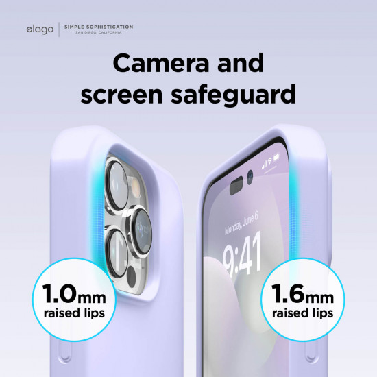 elago iPhone 14 Pro Max Θήκη Σιλικόνης με MagSafe - Purple