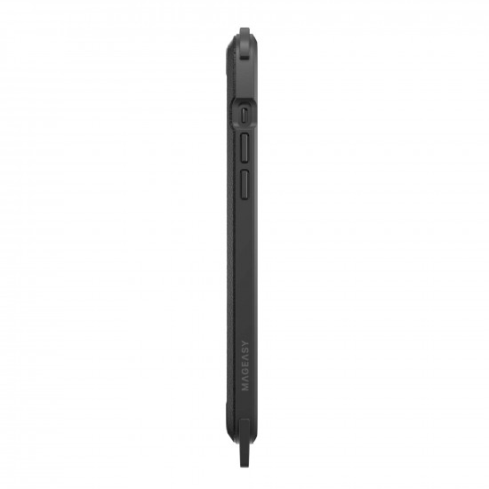 SwitchEasy Odyssey+ iPhone 14 Pro Max Rugged Utility Σκληρή Θήκη με Λουράκι - Leather Black / Classic Black