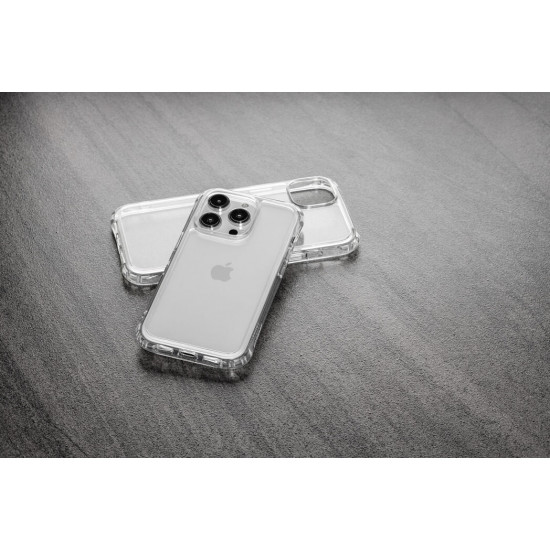 SwitchEasy iPhone 14 Pro Atoms Case Σκληρή Θήκη με Πλαίσιο Σιλικόνης - Διάφανη