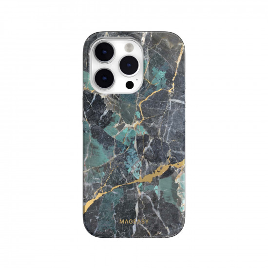 SwitchEasy iPhone 14 Pro Marble Case Σκληρή Θήκη με Πλαίσιο Σιλικόνης - Emerald