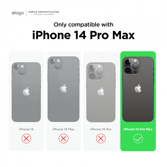elago iPhone 14 Pro Max Silicone Case Θήκη Σιλικόνης TPU - Midnight Green