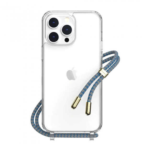 SwitchEasy iPhone 14 Pro Max Play Σκληρή Θήκη με Πλαίσιο Σιλικόνης και Λουράκι - Ocean / Διάφανη
