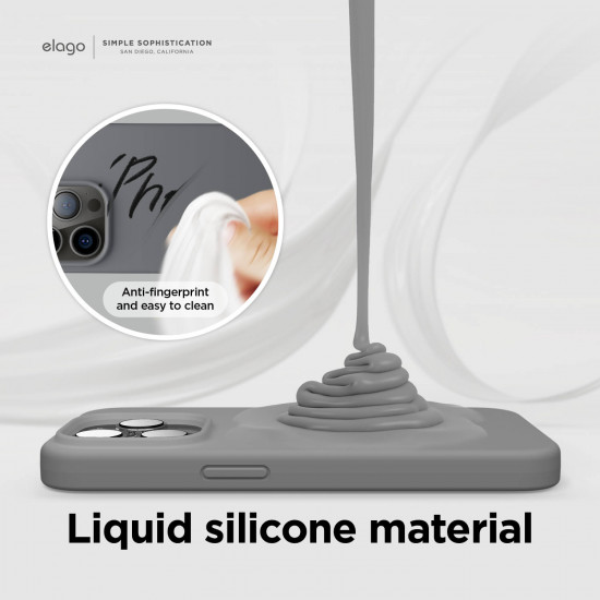 elago iPhone 14 Pro Silicone Case Θήκη Σιλικόνης TPU - Dark Grey