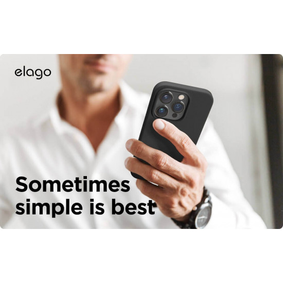 elago iPhone 14 Pro Silicone Case Θήκη Σιλικόνης TPU - Black