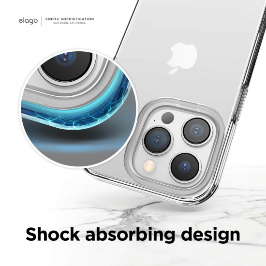 elago iPhone 14 Pro Hybrid Case Σκληρή Θήκη με Πλαίσιο Σιλικόνης - Διάφανη