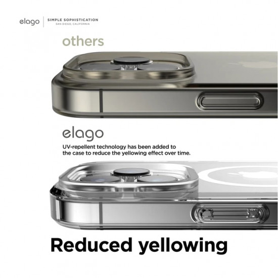 elago iPhone 14 Pro Hybrid Case Σκληρή Θήκη με Πλαίσιο Σιλικόνης και Magsafe - Διάφανη