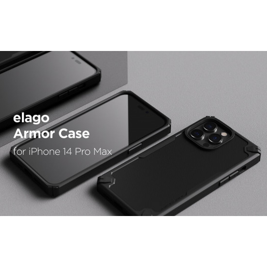 elago iPhone 14 Pro Max Armor Case Θήκη Σιλικόνης TPU - Black