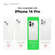 elago iPhone 14 Pro Glide Case Σκληρή Θήκη με Πλαίσιο Σιλικόνης - Clear / Rose Gold