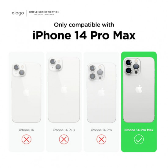 elago iPhone 14 Pro Max Glide Case Σκληρή Θήκη με Πλαίσιο Σιλικόνης - Clear / Pink