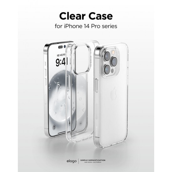 elago iPhone 14 Pro Clear Case Θήκη Σιλικόνης TPU - Διάφανη