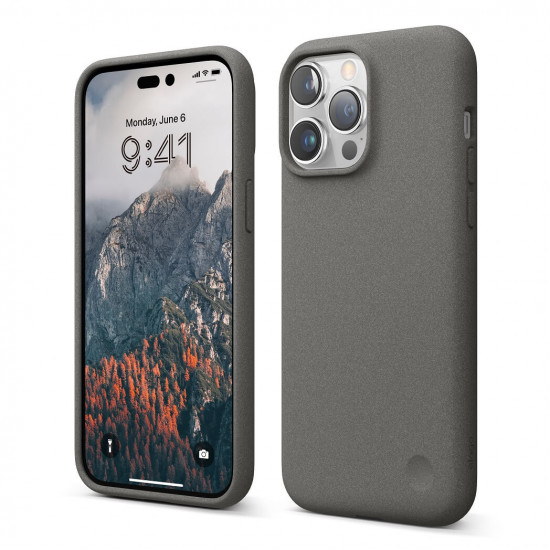 elago iPhone 14 Pro Max Pebble Case Θήκη Σιλικόνης TPU - City Grey